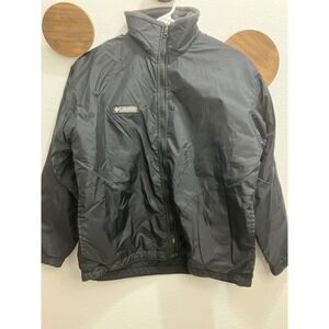 Columbia Kids Reversible Fleece Lined Zip Up Coat Jacket 14/16 Black